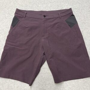 Lululemon Shorts Mens 34 Purple 10in Colorblock Lightweight Zip Pocket Gym